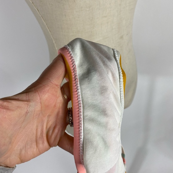 KONA SOL Striped Sherbet High Neck One Piece Swimsuit Womens Large - Picture 8 of 9